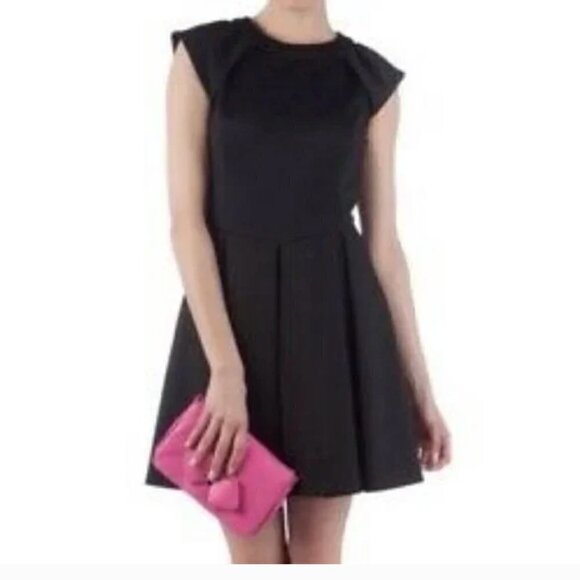 Ted Baker Kipp Dress Fit & Flare Black Scuba - Picture 1 of 12